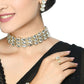 Mominos Fashion Johar Kamal Gold-Polished Finish Stone Choker For Women (White) | Swadesiicart