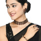 Mominos Fashion Johar Kamal Gold-Polished Finish Stone Choker For Women (Brown) | Swadesiicart