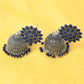 Mominos Fashion Joharkamal Kundan work Jhumka with Blue Beads - Swadesiicart