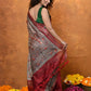 Very Much Indian Designed By VMI - Handloom Pure Tussar Silk Saree With Beautiful Madhubani Print - Red | Swadesiicart