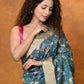 Very Much Indian Designed By VMI - Handloom Moonga Tussar Silk Saree With Digital Floral Print | Swadesiicart