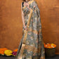 Very Much Indian Designed By VMI - Handloom Moonga Tussar Silk Saree With Digital Floral Print | Swadesiicart