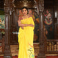 Very Much Indian Authentic Handloom Pure Cotton Paithani with Traditional Peacock Pallu - Lime Yellow | Swadesiicart