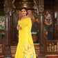 Very Much Indian Authentic Handloom Pure Cotton Paithani with Traditional Peacock Pallu - Lime Yellow | Swadesiicart