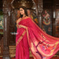 Very Much Indian Authentic Handloom Pure Cotton Paithani with Traditional Radha Krishna Pallu - Red Delight | Swadesiicart