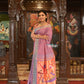 Very Much Indian Authentic Handloom Pure Cotton Paithani with Handcrafted Peacock Pallu - Dual tone Blue Pink | Swadesiicart