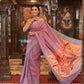 Very Much Indian Authentic Handloom Pure Cotton Paithani with Handcrafted Peacock Pallu - Dual tone Blue Pink | Swadesiicart