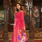 Very Much Indian Authentic Handloom Pure Cotton Paithani with Handcrafted Radhakrishna Pallu - Rani Pink | Swadesiicart