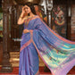 Very Much Indian Authentic Handloom Pure Cotton Paithani with Handcrafted Lotus Pallu - Dual Tone Purple and Pink | Swadesiicart