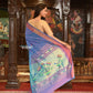 Very Much Indian Authentic Handloom Pure Cotton Paithani with Handcrafted Lotus Pallu - Dual Tone Purple and Pink | Swadesiicart