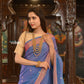 Very Much Indian Authentic Handloom Pure Cotton Paithani with Handcrafted Lotus Pallu - Dual Tone Purple and Pink | Swadesiicart