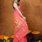 Very Much Indian EXCLUSIVE! Handloom Pure Cotton Paithani With Asawali Pallu - Pink Peach | Swadesiicart
