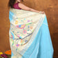 Very Much Indian Authentic Handloom Pure Cotton Paithani with Handcrafted Parrot Pallu - Sky Blue | Swadesiicart