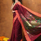Very Much Indian EXCLUSIVE! Handloom Pure Cotton Paithani With Asawali Pallu - Dark Maroon | Swadesiicart