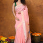 Very Much Indian EXCLUSIVE! Handloom Pure Cotton Paithani With Peacock Pallu - Fresh Peach | Swadesiicart