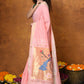 Very Much Indian EXCLUSIVE! Handloom Pure Cotton Paithani With Peacock Pallu - Fresh Peach | Swadesiicart