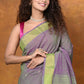 Very Much Indian EXCLUSIVE! Handloom Pure Cotton Paithani With Traditional Asawali Pallu - Dual Tone Green & Pink | Swadesiicart
