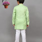Bluesaanchi Lime Green Self-Design Embroidered Kurta Set – Playful & Festive for Your Little One | Swadesiicart