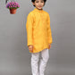 Bluesaanchi Yellow Self-Design Embroidered Kurta Set – Bright & Joyful for Your Little One | Swadesiicart