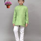 Bluesaanchi Light Green Embroidered Kurta Set – Fresh & Charming for Your Little One | Swadesiicart