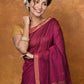 Very Much Indian Designed by VMI - High Quality Mul Cotton Handloom Woven with Sleek Border and Flower Buttis - Magenta Pink | Swadesiicart