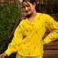 Pomcha Jaipur Gaurangi Ira Yellow Embroidery Co-Ord Set - Swadesiicart