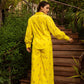 Pomcha Jaipur Gaurangi Ira Yellow Embroidery Co-Ord Set - Swadesiicart