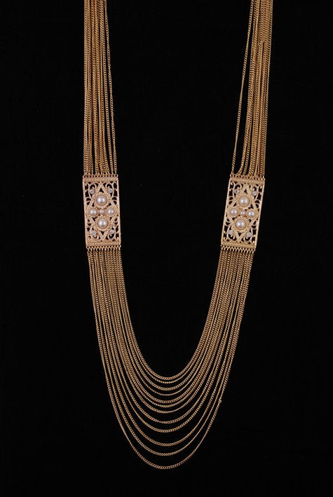 Gold-Toned Alloy Flower Necklace - The Pari | Swadesiicart