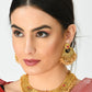 Mominos Fashion Johar Kamal Gold-Polished Brass Finish Stone/Beads Choker For Women (Golden) | Swadesiicart