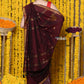 Very Much Indian Rajsi - Designed by VMI! High Quality Mul Cotton Handloom Woven Saree With Sleek Border in Maroon | Swadesiicart