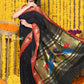 Very Much Indian Rajsi - Handloom Pure Cotton Paithani With Peacock Pallu - Black | Swadesiicart