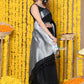 Very Much Indian Rajsi - Designer Linen Saree With Premium Sleek Silver Border in Black | Swadesiicart