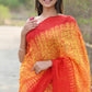 Very Much Indian Pure Matka Silk Handloom Jamdhani with Shibori Tie & Dye (with Silk Mark) - yellow | Swadesiicart
