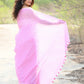 Very Much Indian Designer Pure Cotton Sarees with All over Linear Stripes - Light Pink | Swadesiicart
