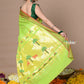 Very Much Indian Rajsi - Handloom Pure Cotton Paithani With Pichwai Pallu - Lime Green | Swadesiicart
