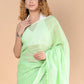 Very Much Indian Designer Pure Cotton Sarees with All over Linear Stripes - fern green | Swadesiicart