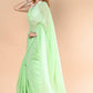 Very Much Indian Designer Pure Cotton Sarees with All over Linear Stripes - fern green | Swadesiicart