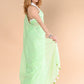 Very Much Indian Designer Pure Cotton Sarees with All over Linear Stripes - fern green | Swadesiicart