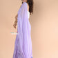 Very Much Indian Designer Pure Cotton Sarees with All over Linear Stripes - lavender | Swadesiicart