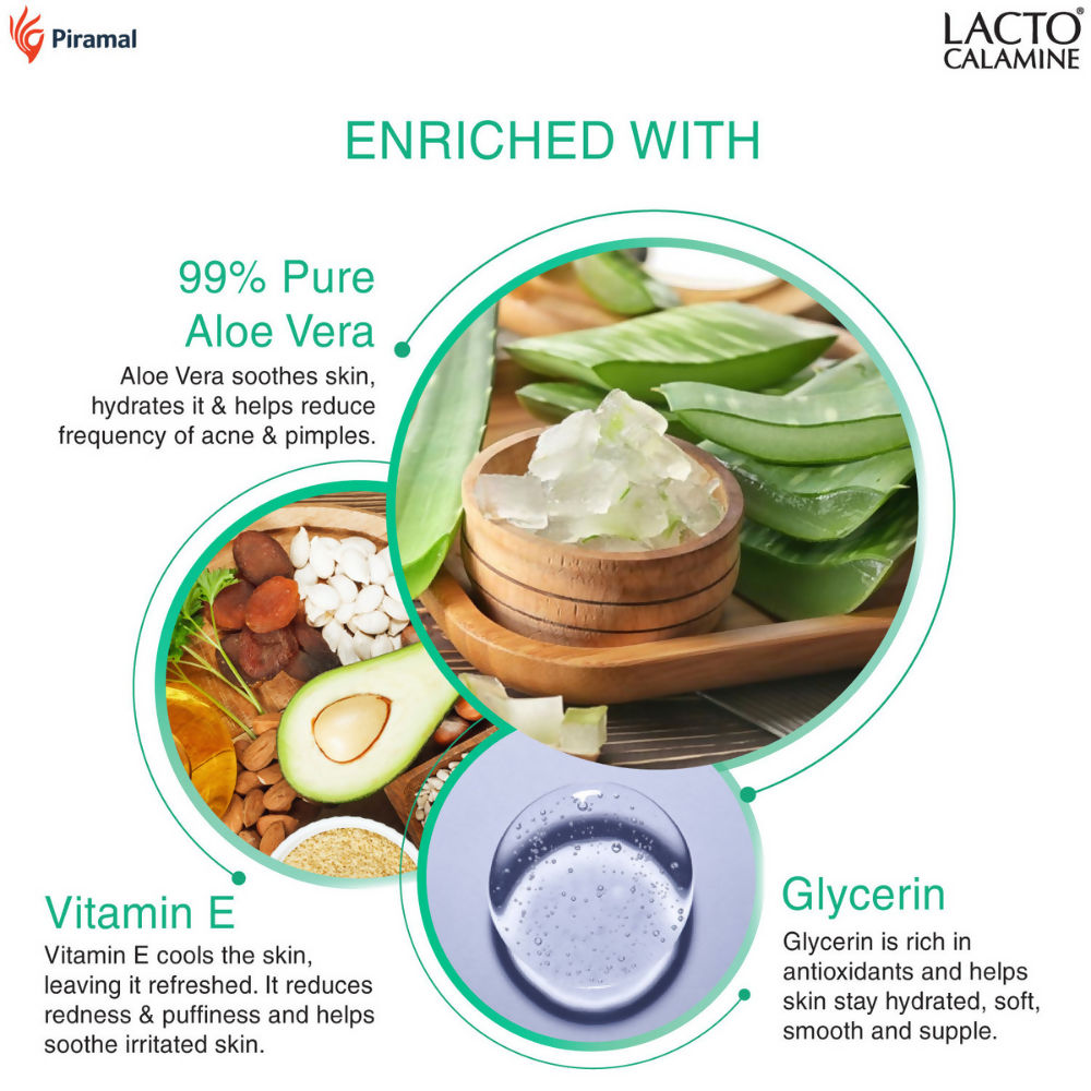 Lacto Calamine Aloe Vera Gel Face Moisturizer - Swadesiicart