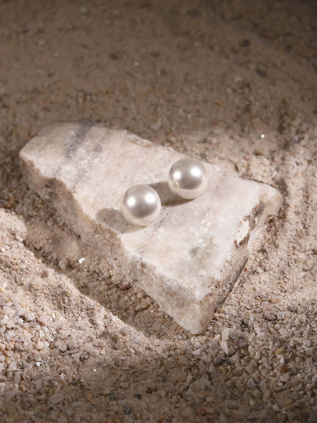 Pearl Studs (20 MM)- Ruby Raang | Swadesiicart