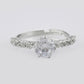 VOJ white CZ-detail Stainless Steel Cubic Zirconia Silver Plated Adjustable Finger Ring | Swadesiicart