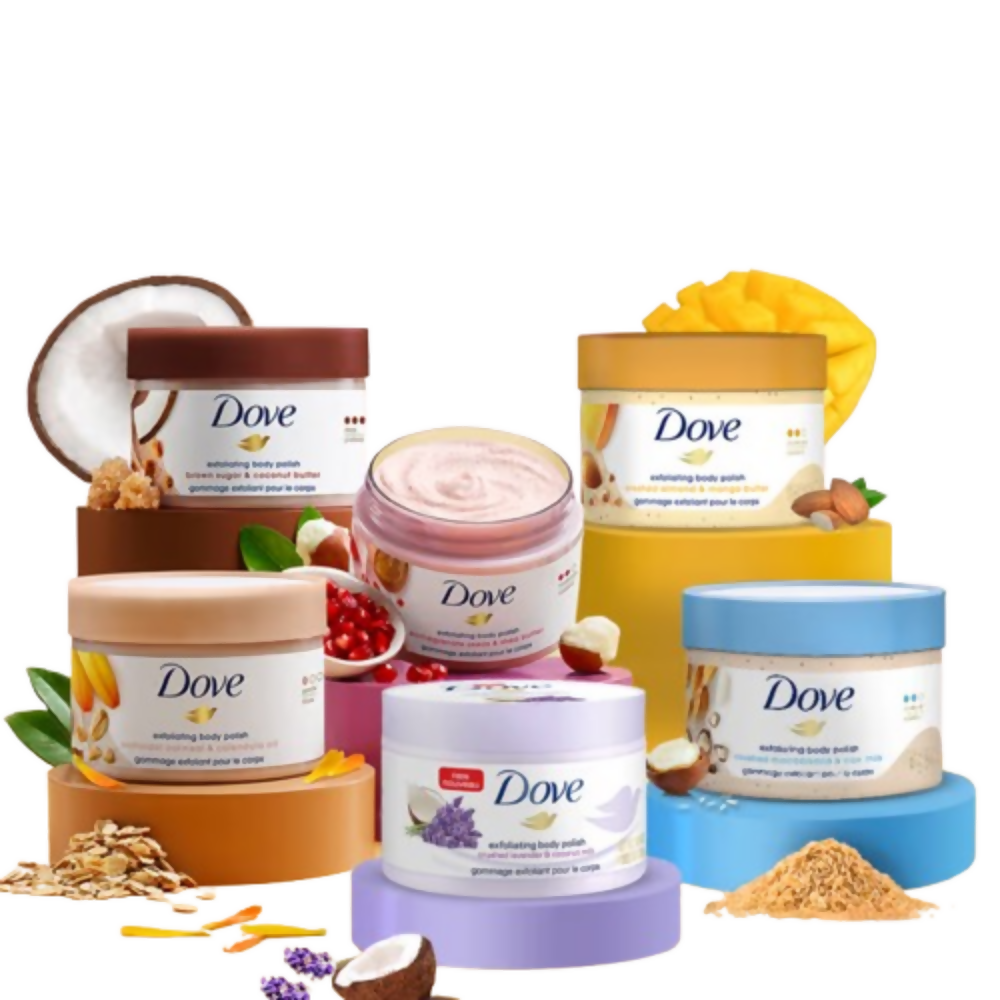 Dove Exfoliating Body Polish Scrub With Crushed Lavender And Coconut Milk - Swadesiicart