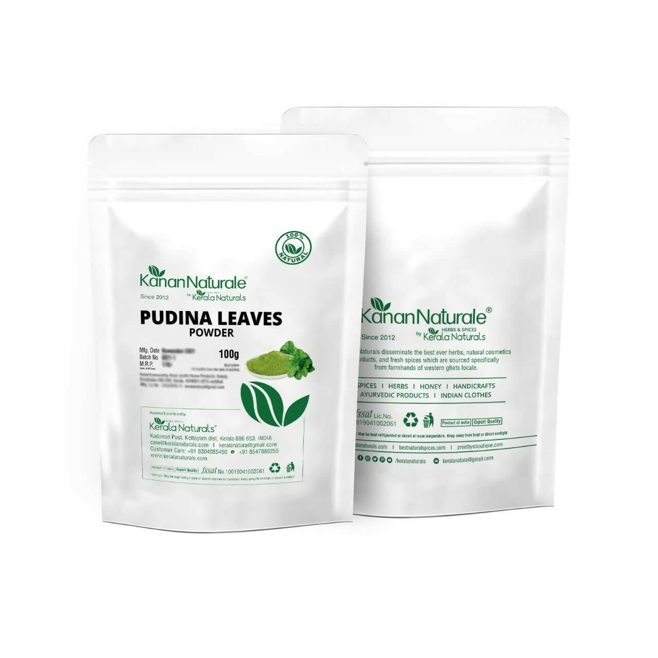 Kerala Naturals Pudina Leaves Powder - Swadesiicart