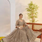 Aastha Fashion Metallic Gray Butterfly Net Tone To Tone Cotton Thread Work And Sequence Work Embroidery Wedding Wear Lehenga Choli