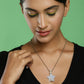 Women's Silver-Toned Blue Silver-Plated Handcrafted Chain - Ruby Raang | Swadesiicart