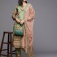 Ahalyaa Women's Traditional wear Kurta Set - Green | Swadesiicart