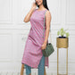 Myshka Women Pink Solid Cotton Straight Round Neck Kurtas - Swadesiicart