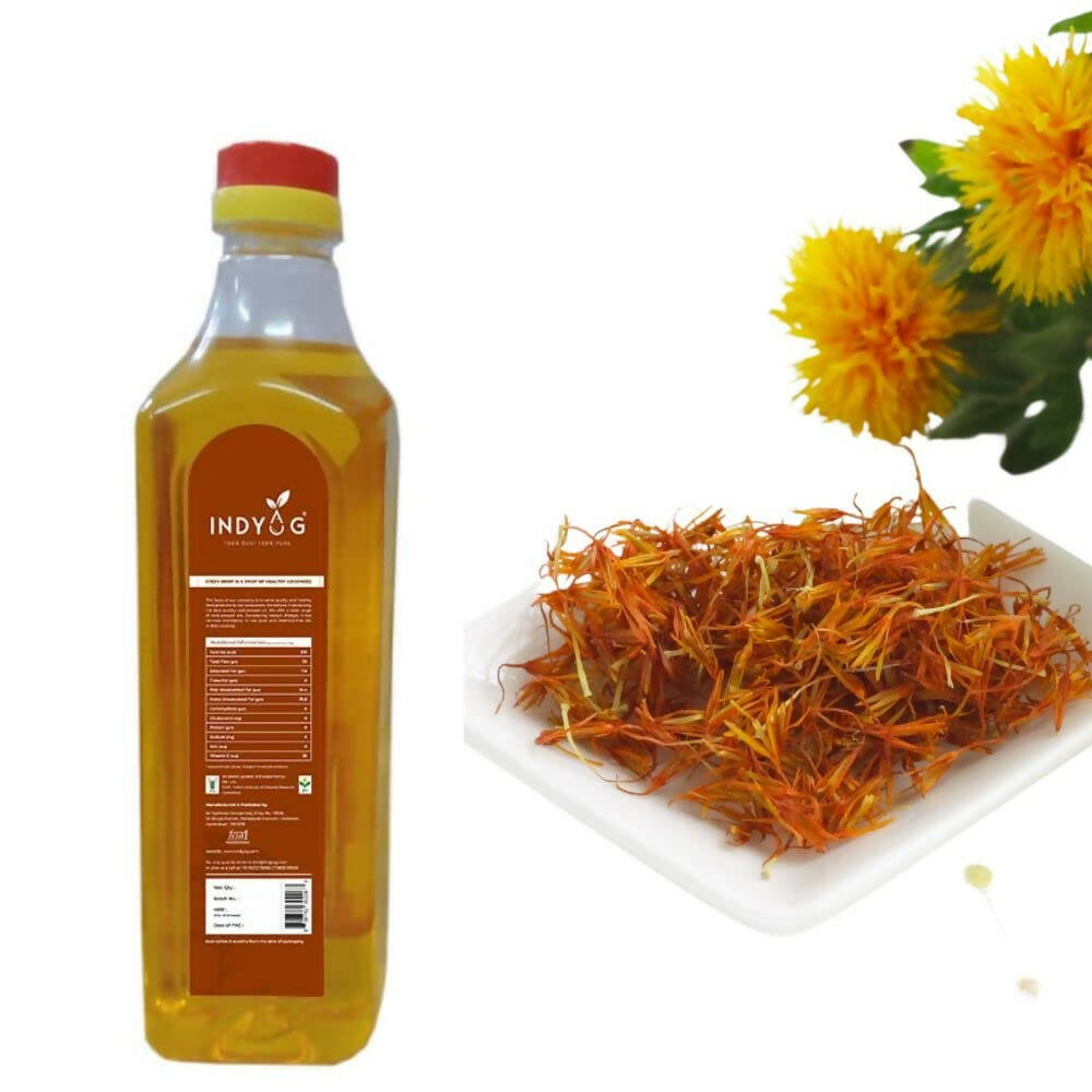 Indyug Cold Pressed Safflower Oil - Swadesiicart