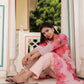 Vaasva Women Ivory Tabby Slik Print & Embroidered Kurta, Pant & Dupatta set | Swadesiicart